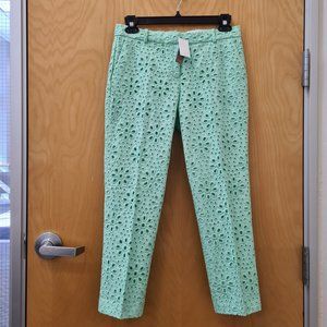 J.Crew NWT Eyelet Cafe Capri Pants size 6
